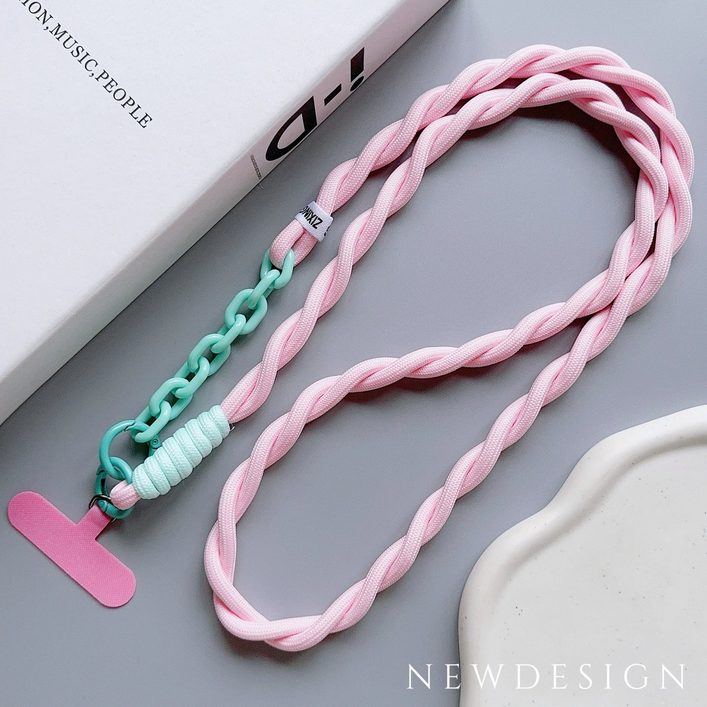 1Pc Cute Acrylic Phone Lanyard – Universal Crossbody & Wrist Strap