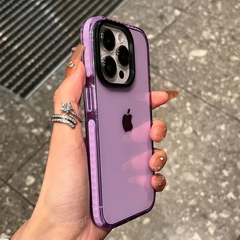 Luxury Transparent Case For iPhone 13 12 11 Pro Max 7 8 Plus X Xs Max XR Shockproof Clear Soft TPU Cover