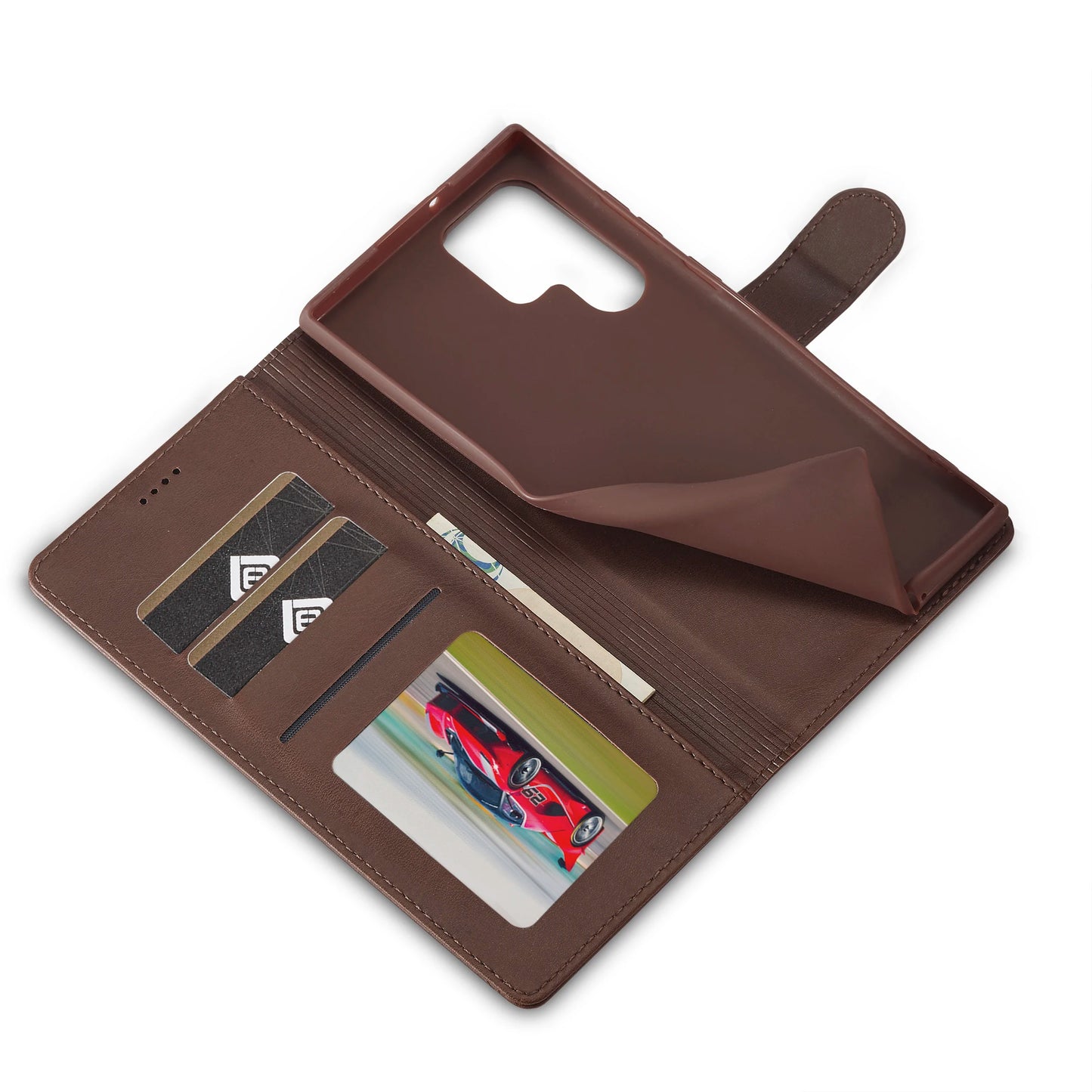 Leather Wallet Case For Samsung Galaxy S25 S24 S23 S22 Ultra S21 S20 FE S10 S9 Plus Note20 10 Plus Business Flip Card Cover