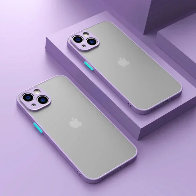 Matte Phone Case For iPhone 14 13 12 15 Pro Max Mini Luxury Soft Silicone Shockproof Case For iPhone 11 XS MAX X XR