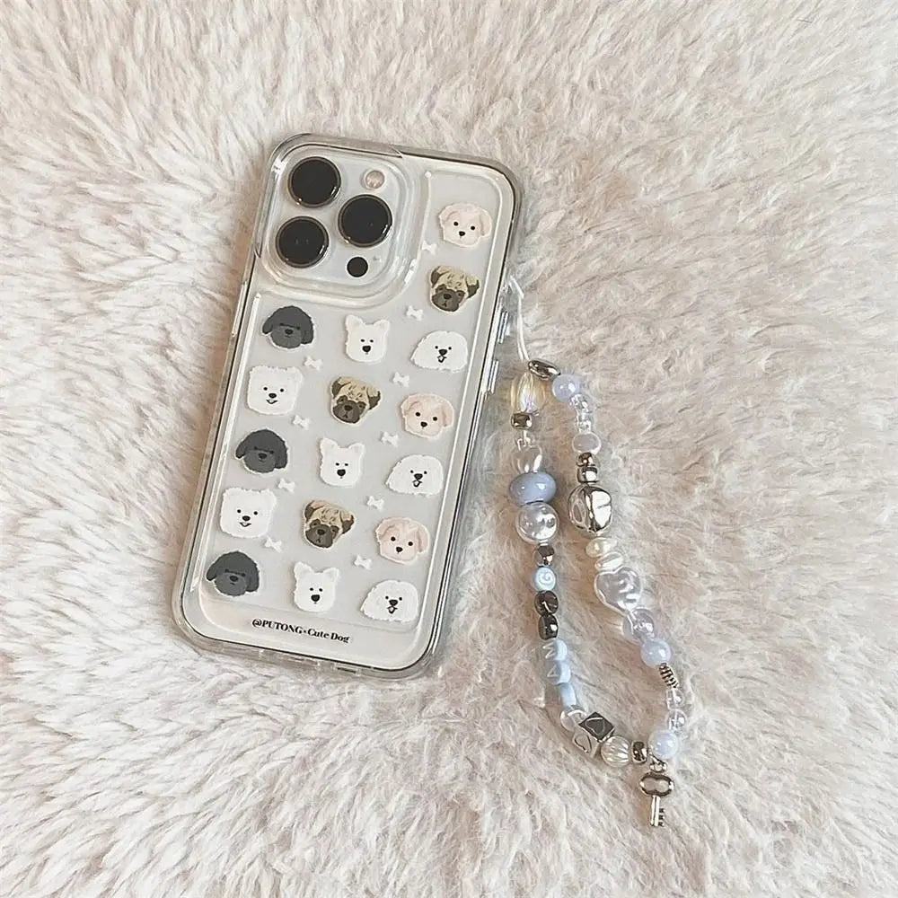 Beaded Phone Charm Strap – Handmade Star & Pearl Lanyard