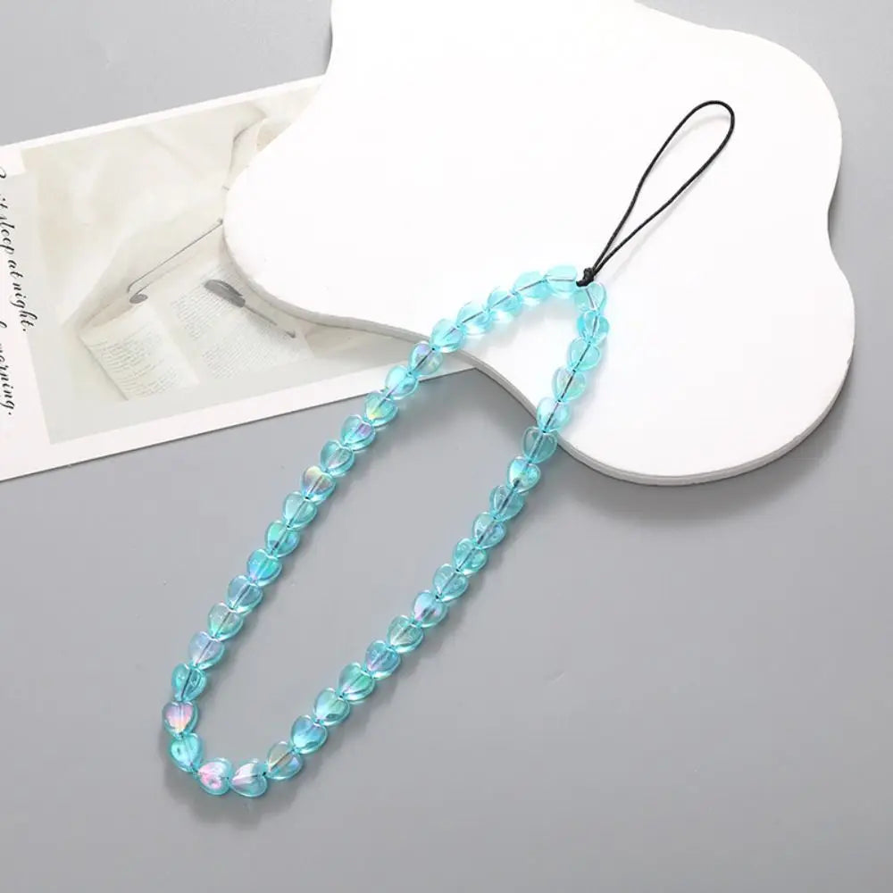Beaded Phone Charm Strap – Handmade Star & Pearl Lanyard