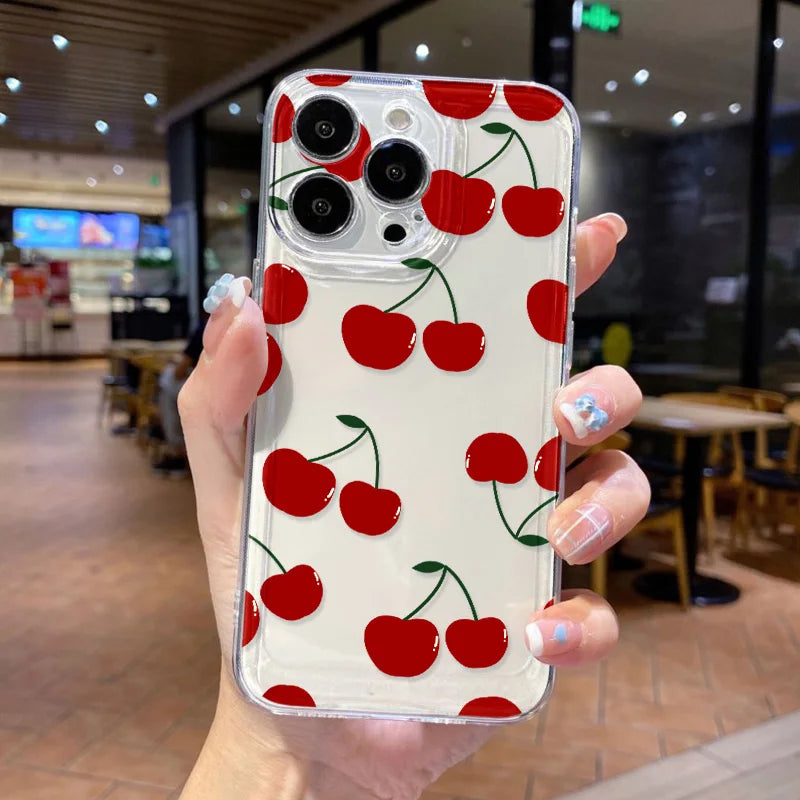 Flower Case For iPhone 11 Cases iPhone 12 13 Pro Max X XR XS Max Plus iPhone Clear Shockproof Cover