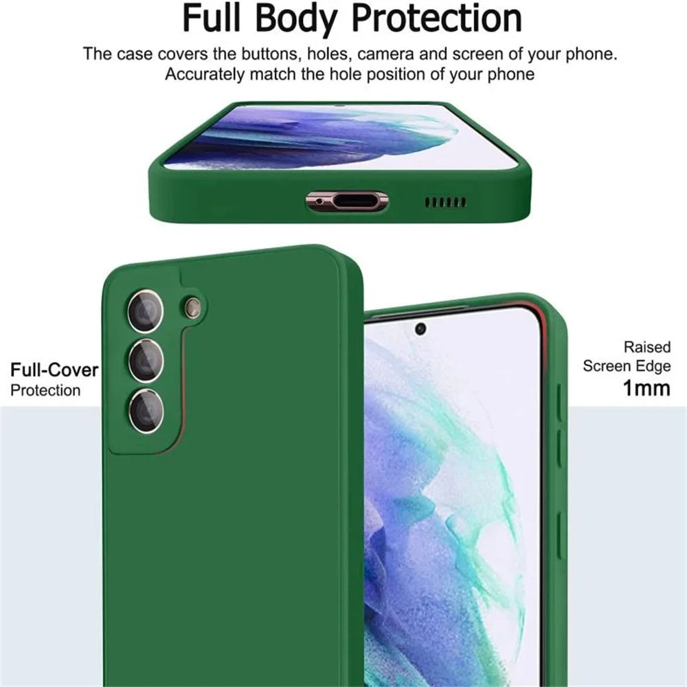 luxury Liquid Silicone Case for Samsung S25 S24 Galaxy S20 S21 S22 S23 FE Plus Note10 20
