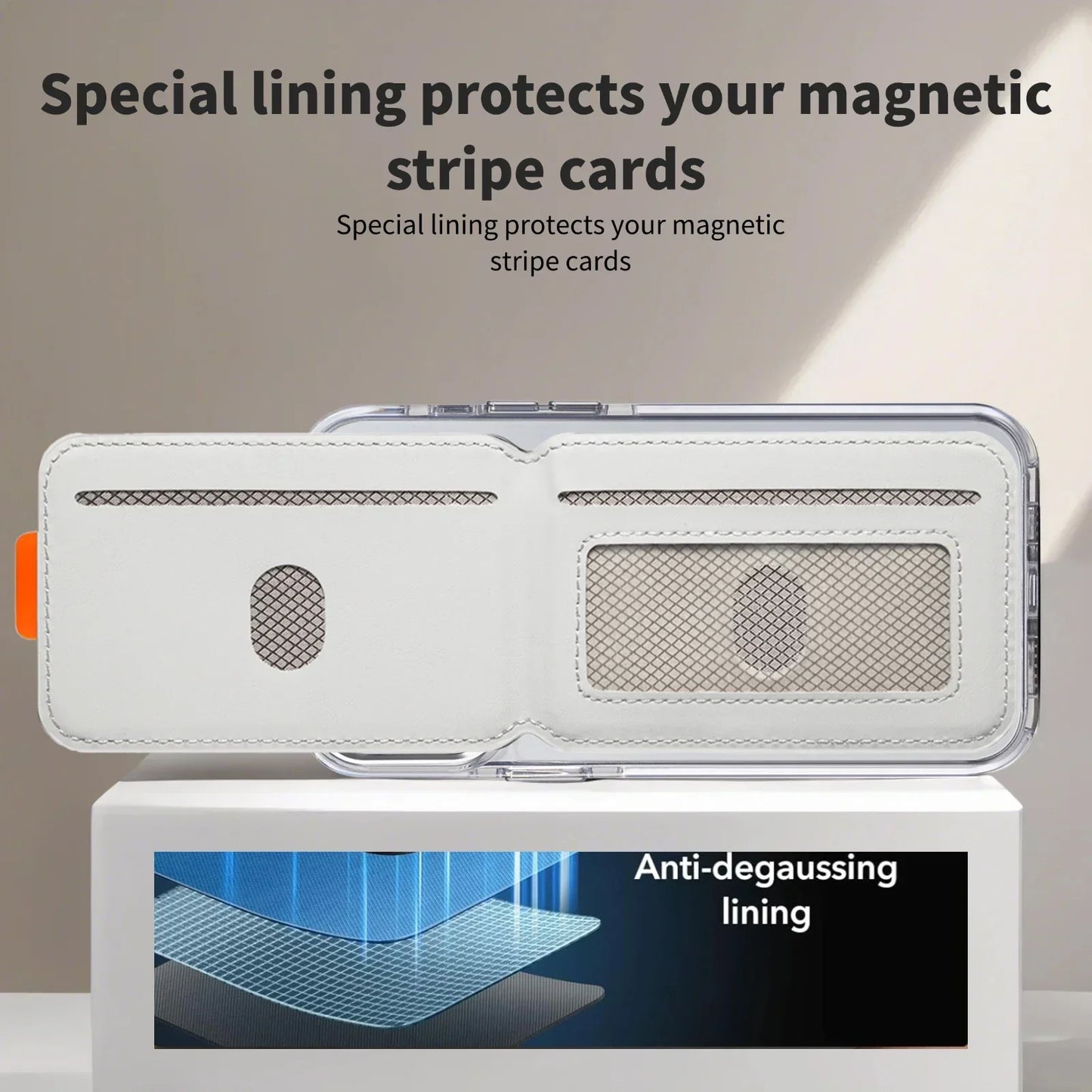 Luxury Leather MagSafe Magnetic Card Holder | RFID Anti-Skimming Wallet for Bank & ID Cards