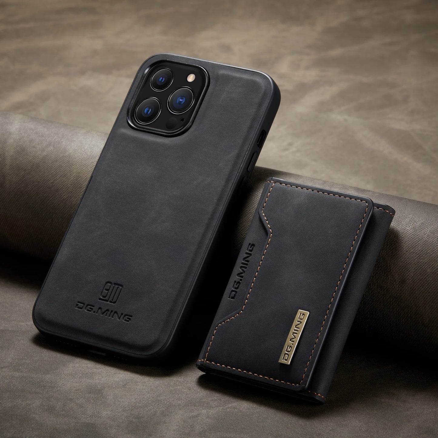 2 In 1 Detachable Magnetic Leather Case for IPhone 16 17 Pro Max 15 Wallet Cover Cards Holder Pocket