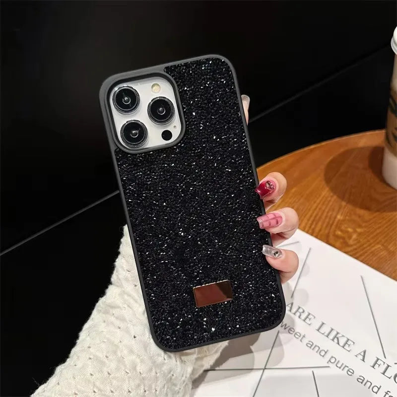 Luxury Shiny Diamond Phone Case For iPhone 17 16 15 Pro Max Plus 17Air 16E Star Diamond Soft Rubber Protective Cover