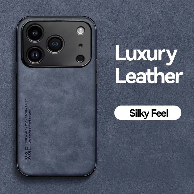 Luxury Leather Phone Case For iPhone 17 16 15 14 11 13 12 Pro Max 17 Air 13 Shockproof Cover For iPhone 15 14 16 Plus