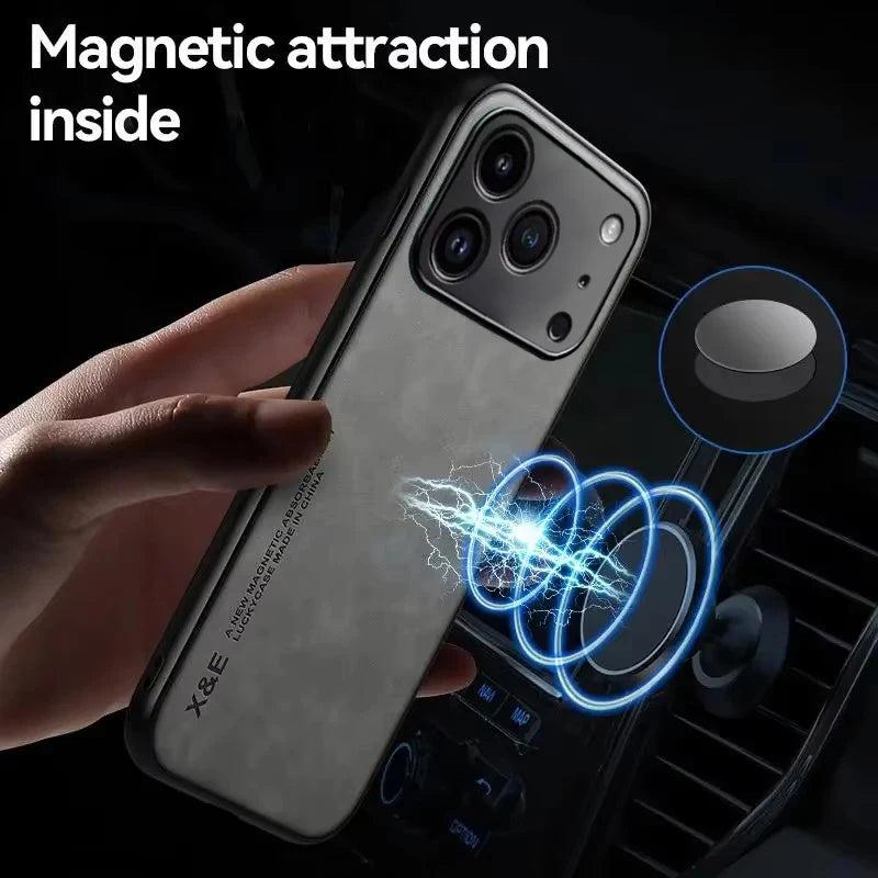 Luxury Leather Phone Case For iPhone 17 16 15 14 11 13 12 Pro Max 17 Air 13 Shockproof Cover For iPhone 15 14 16 Plus