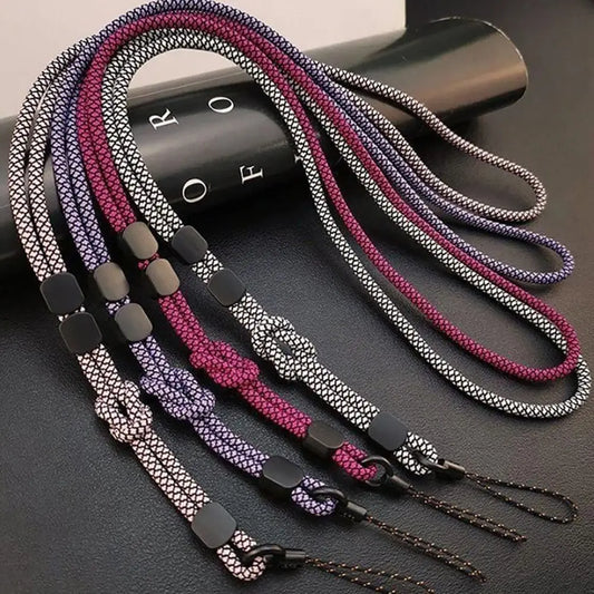 Colorful Hand-Woven Phone Lanyard | Adjustable Detachable Neck & Wrist Strap, Anti-Lost Hanging Chain for All Mobile Phones