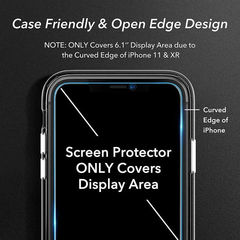 4pcs Tempered Glass Screen Protector – Full Coverage for iPhone 6S–16 Pro Max