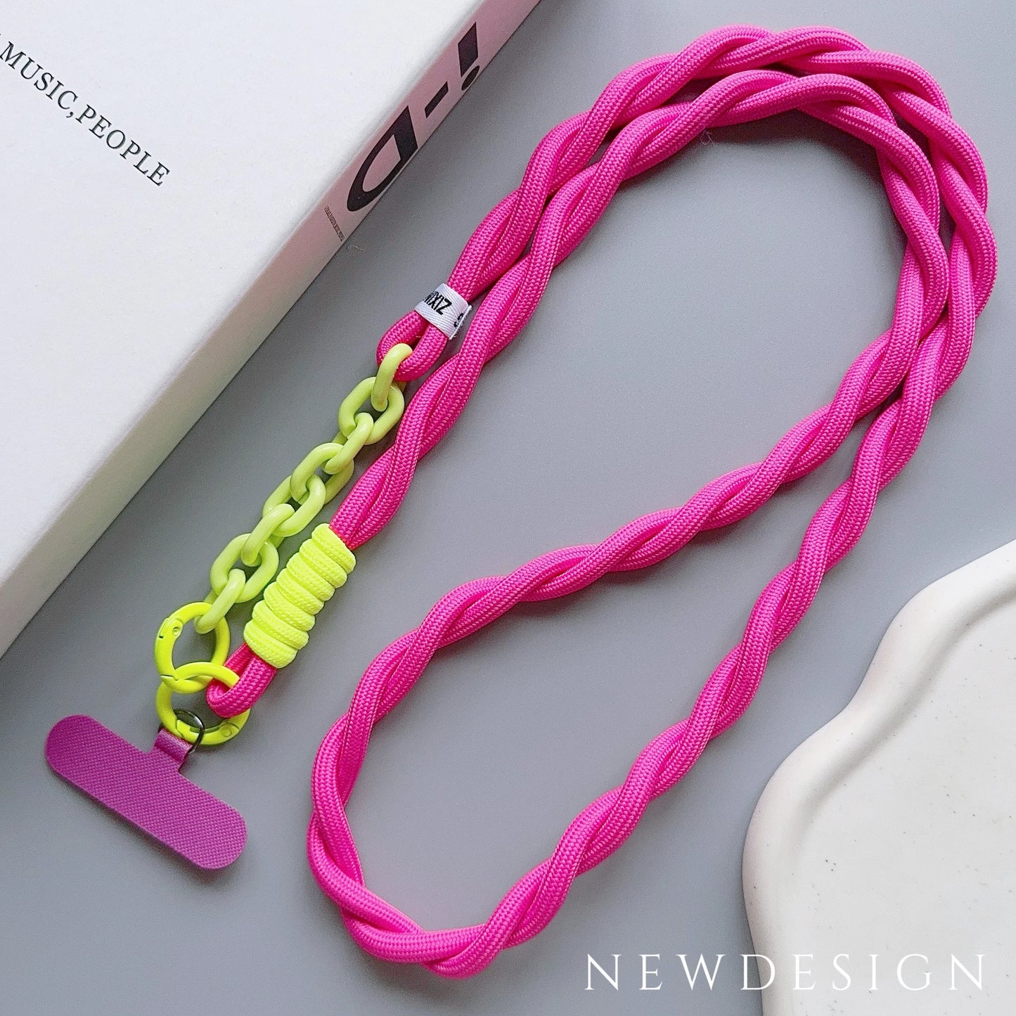 Cute Acrylic Phone Lanyard – Universal Crossbody & Wrist Strap