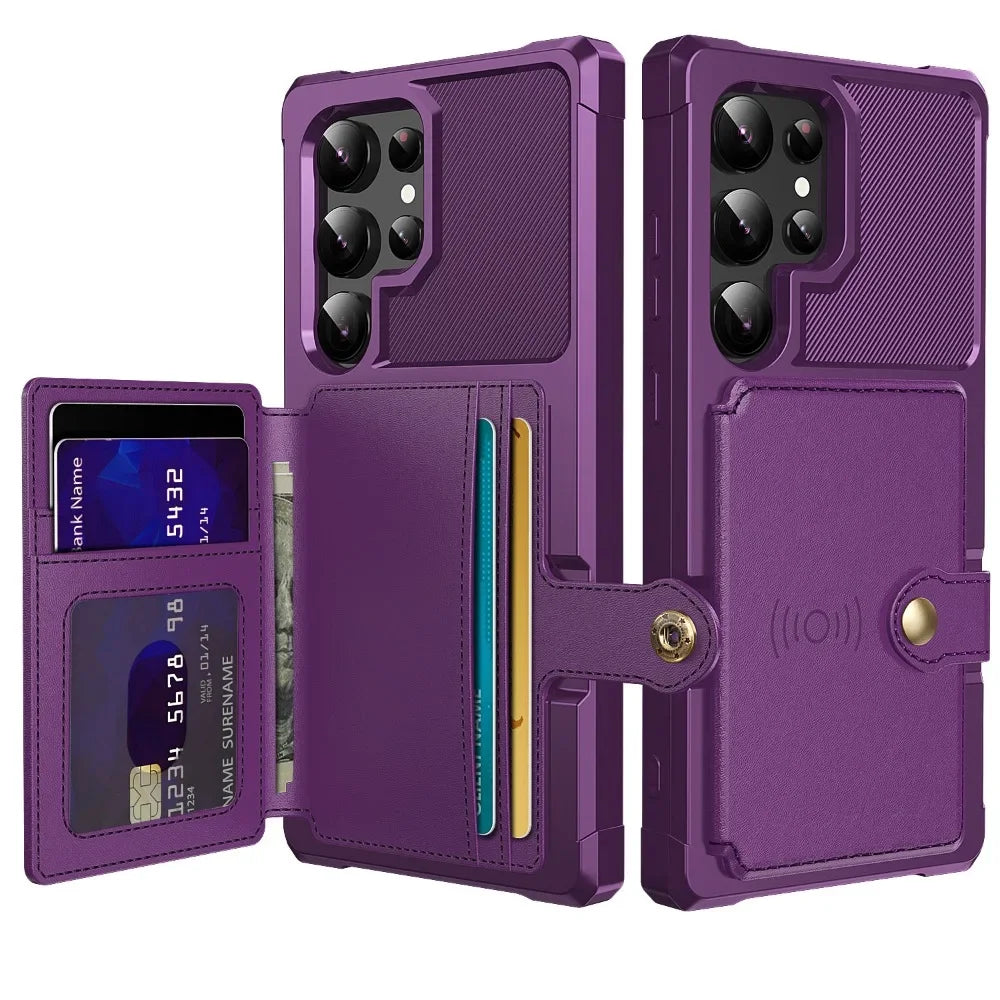 Card Wallet Case for Samsung Galaxy S24 S23 FE S25 S23 Plus S22 S21 Ultra