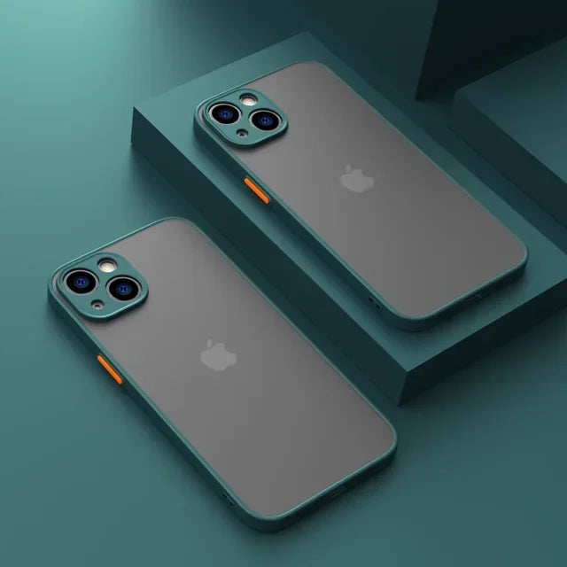 Matte Phone Case For iPhone 14 13 12 15 Pro Max Mini Luxury Soft Silicone Shockproof Case For iPhone 11 XS MAX X XR