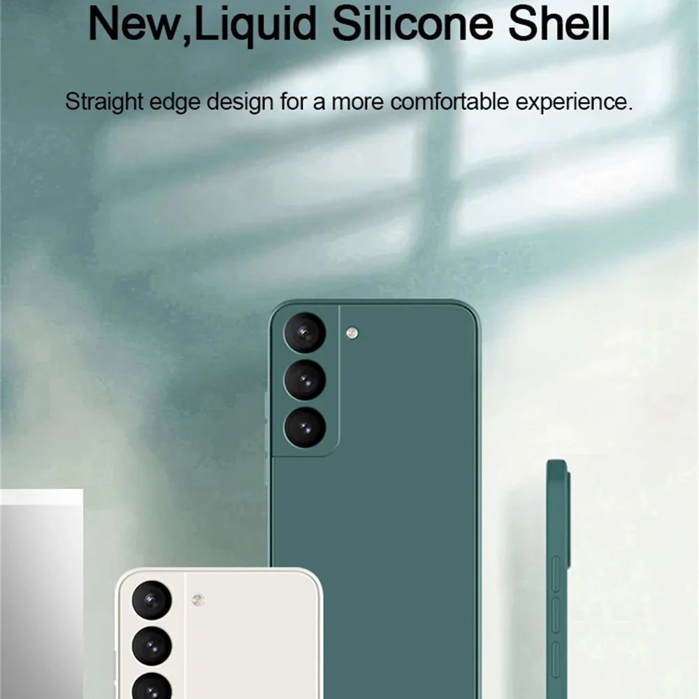 luxury Liquid Silicone Case for Samsung S25 S24 Galaxy S20 S21 S22 S23 FE Plus Note10 20