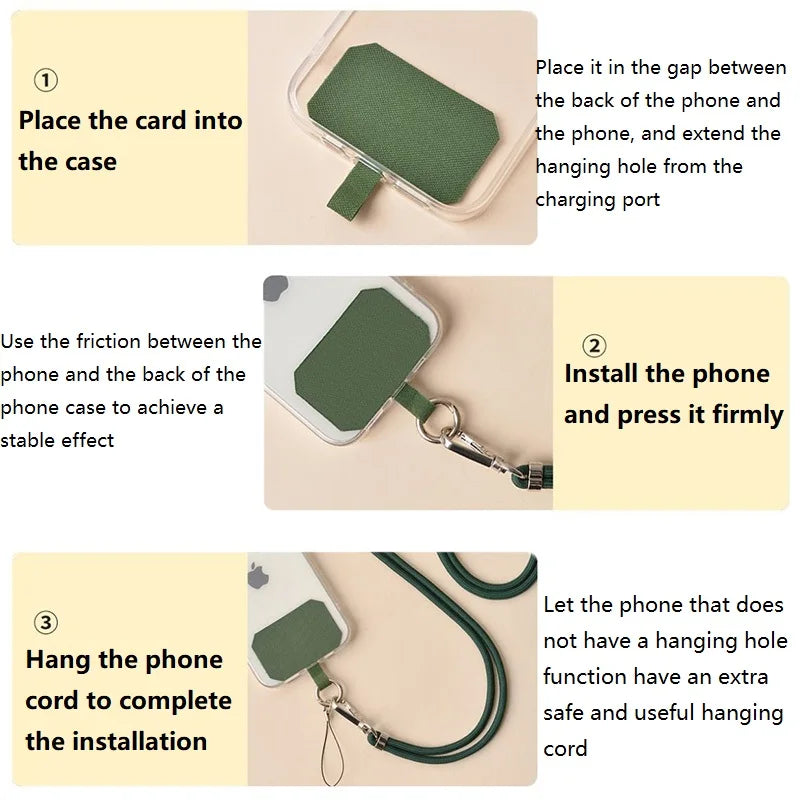 Phone Lanyard Strap Crossbody Cord with Adjustable Mobile Chain | Cell Phone Necklace Strap for Hands-Free Carry (SJGS01)