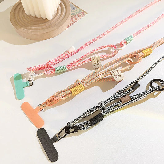 Handwoven Crossbody Phone Lanyard – Durable Anti-Loss Strap