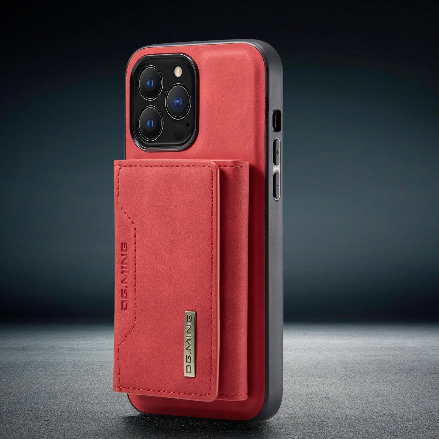 2 In 1 Detachable Magnetic Leather Case for IPhone 16 17 Pro Max 15 Wallet Cover Cards Holder Pocket
