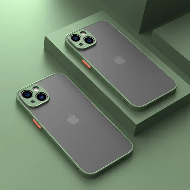 Matte Phone Case For iPhone 14 13 12 15 Pro Max Mini Luxury Soft Silicone Shockproof Case For iPhone 11 XS MAX X XR
